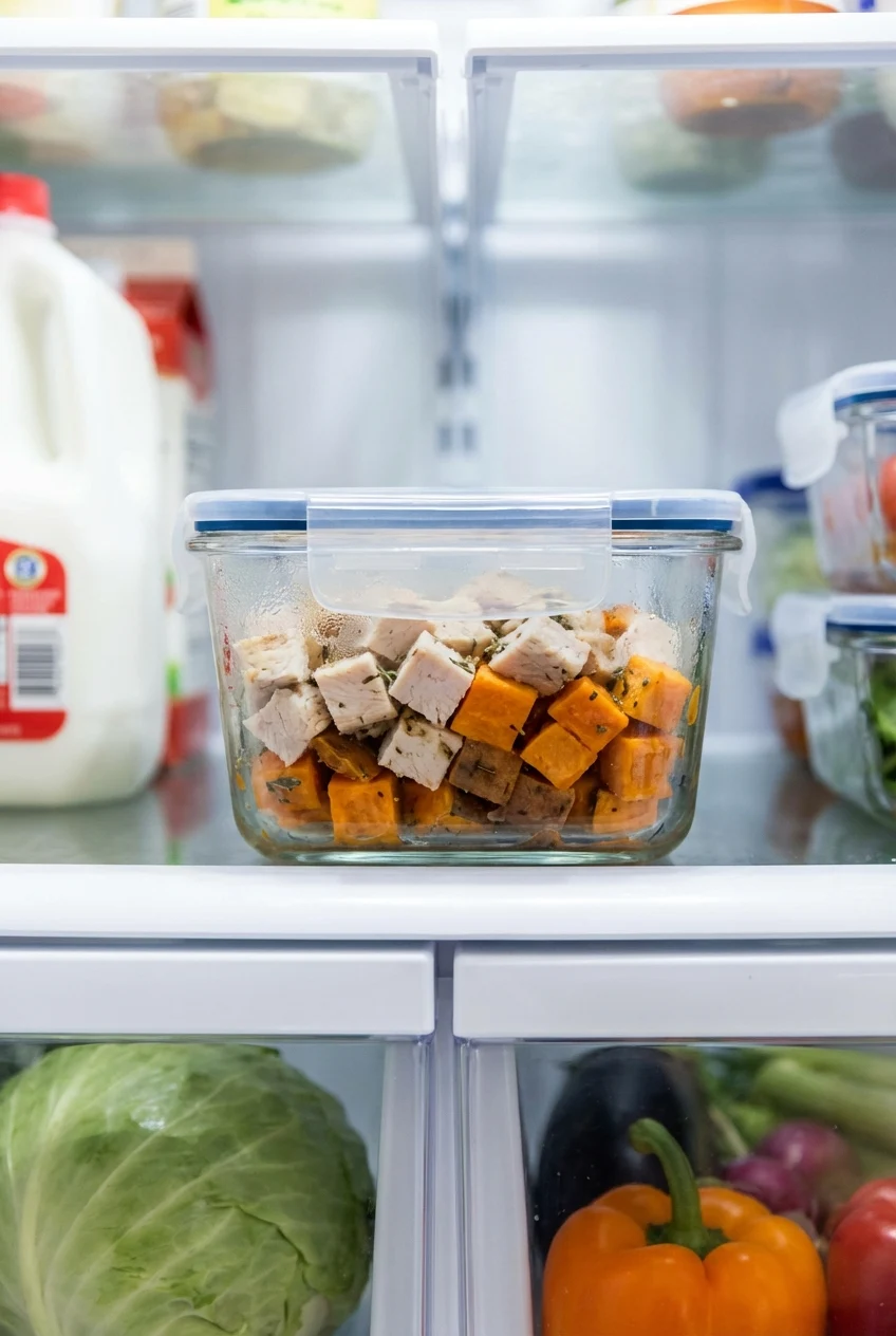 How to store and reheat Turkey Sweet Potato Skillet