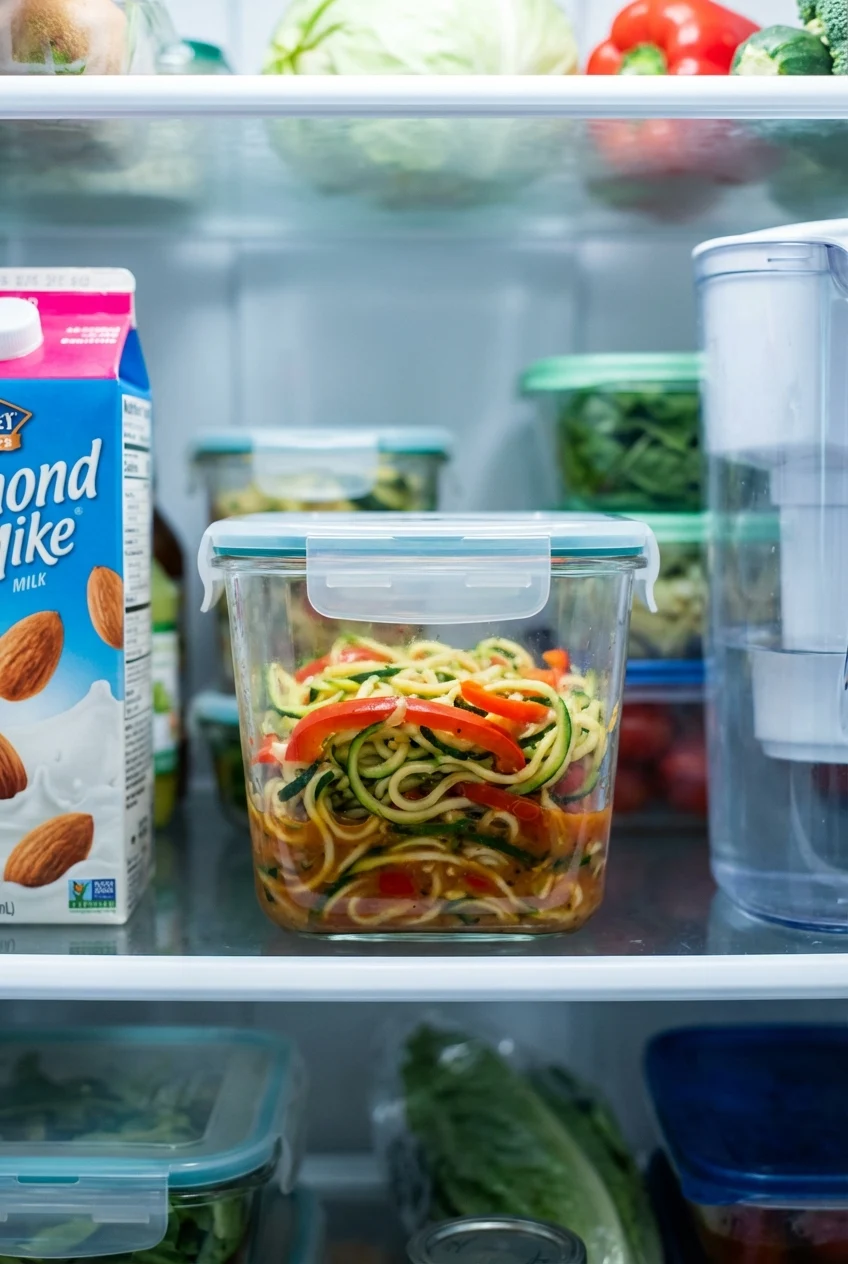 How to store and reheat Zucchini Noodle Pad Thai