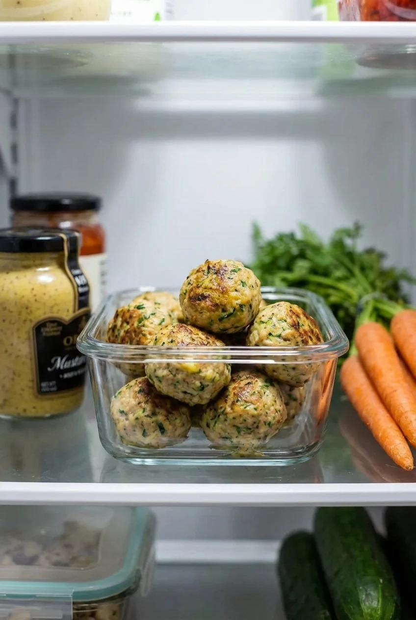 How to store and reheat Zucchini Turkey Meatballs