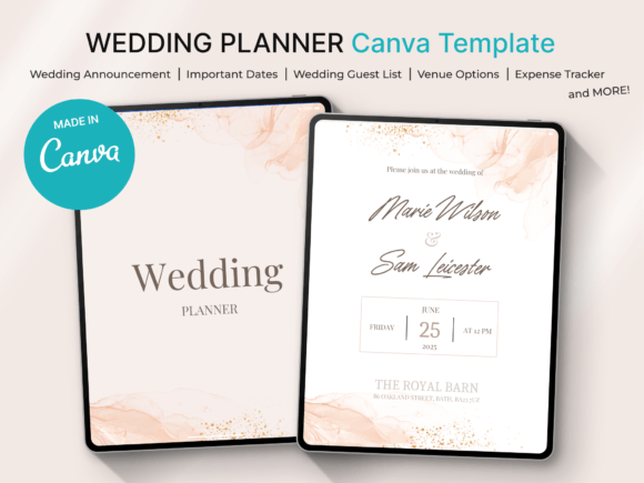 Wedding Planner Canva Template
