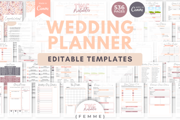 Wedding Planner Canva Templates | FEMME