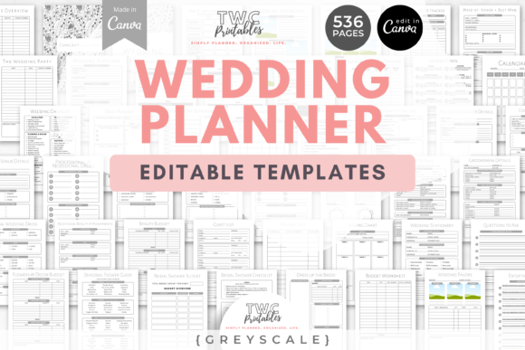 Wedding Planner Canva Templates | GREYSC
