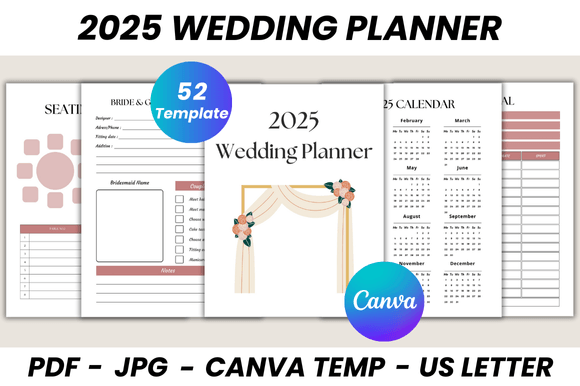 2025 Wedding Planner Canva Template