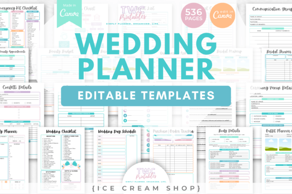Wedding Planner Canva Templates | ICE