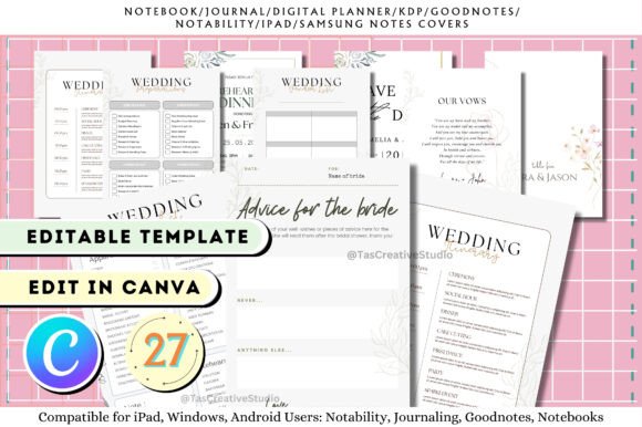 Printable and Editable Wedding Planner