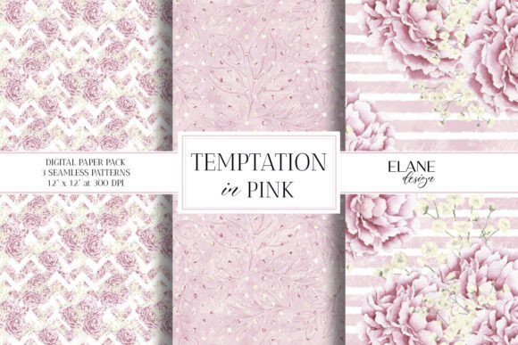 Peony Romantic Wedding Digital Paper