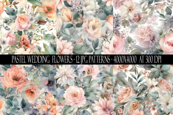 Pastel Wedding Flower Patterns