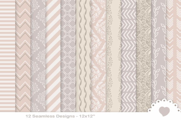 Soft Wedding Damask Seamless Papers