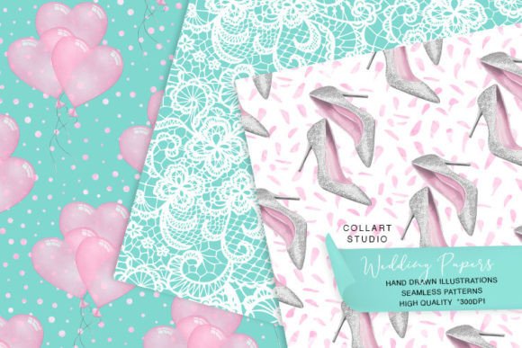 Wedding Digital Paper, Wedding Patterns
