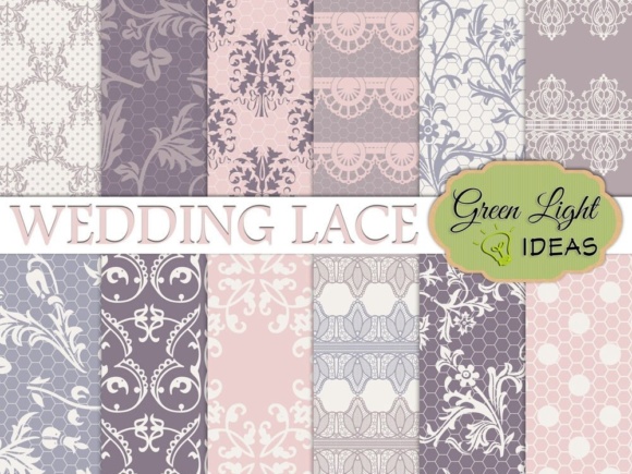 Wedding Lace Digital Papers & Lace Backgrounds