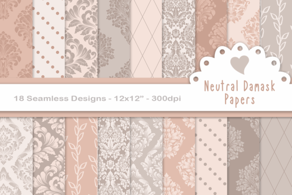 Soft Wedding Damask Seamless Papers