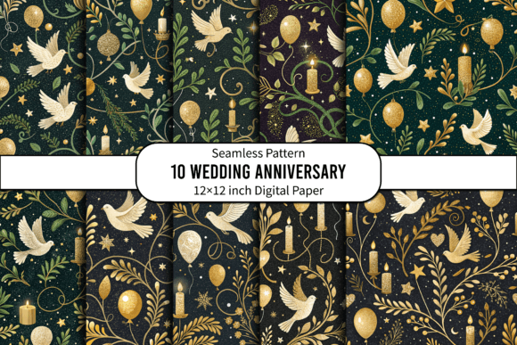 Golden Sparkle Wedding Background