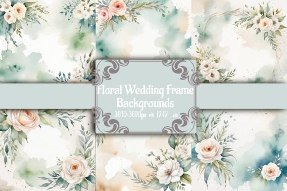 Floral Watercolor Wedding Background