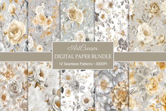 Shabby Chic Silver Gold Wedding Flowers