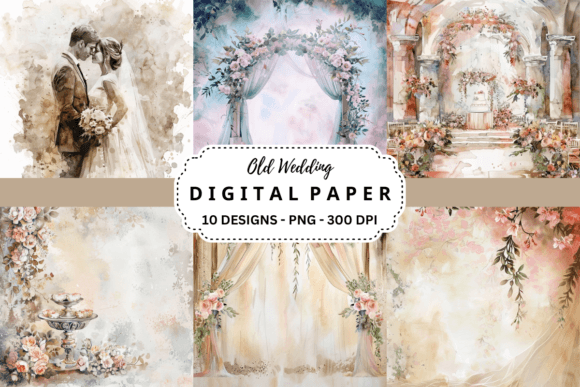 Watercolor Old Wedding Background