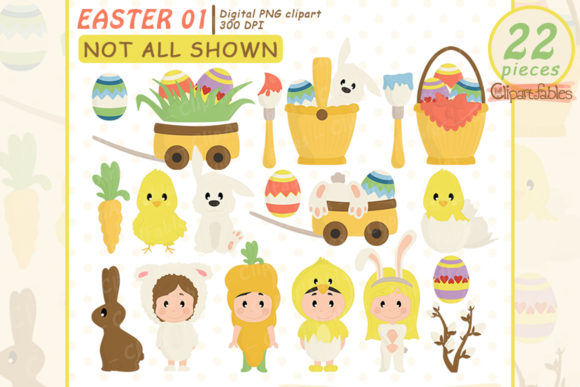 Cute Easter Clipart, Egg Hunt Clip Art