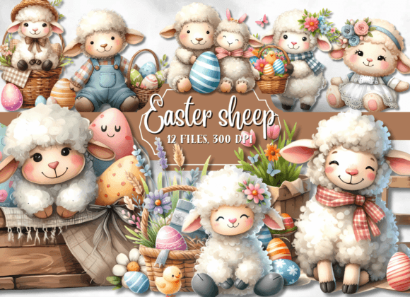 Easter Clipart, Easter Sheep Png