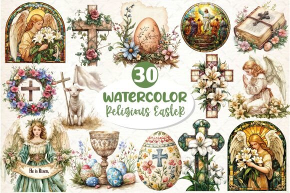Antique Religious Easter Clipart