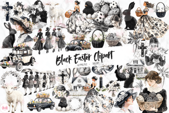 Black Easter Clipart