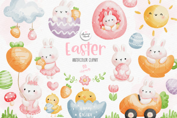 Easter Clipart, Easter Rabbit Clipart