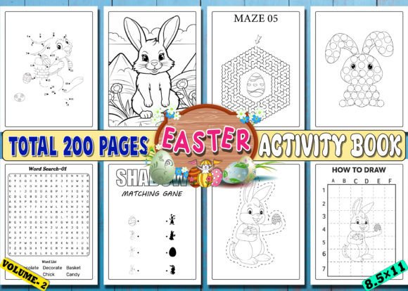Happy Easter Activity Book for Kids KDP