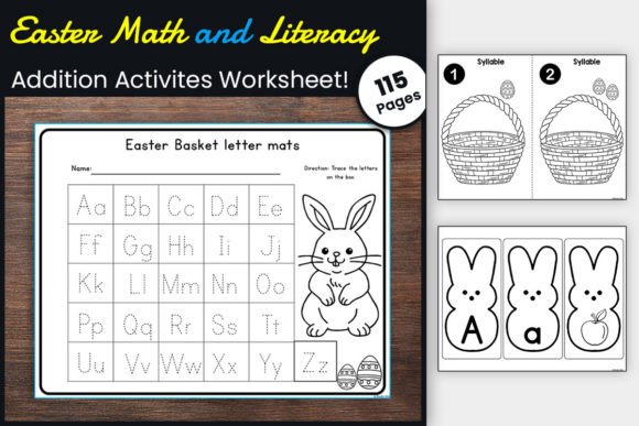 Easter Math and Literacy Centers for Kid