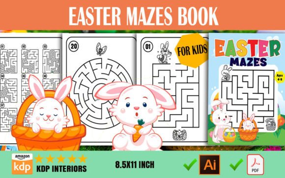 Easter Mazes Pages for Kids – KDP