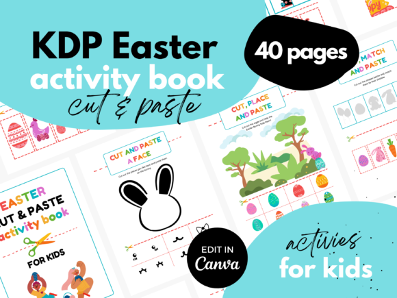 Easter Cut and Paste Kids Activity Book