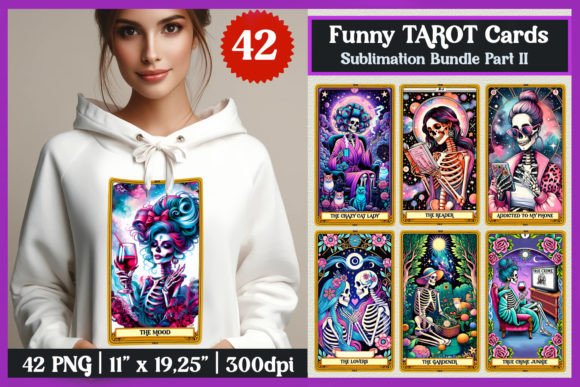 Sarcastic Tarot Card Sublimation Bundle for Creative Projects