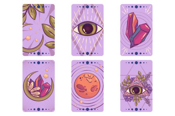 Celestial Magic Tarot Card Set with Mystic Designs