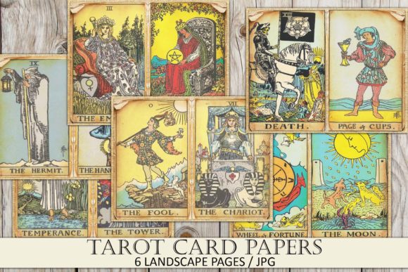 Vintage Tarot Junk Journal Paper Kit