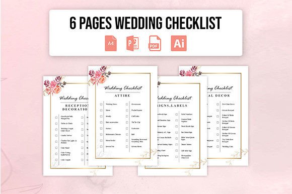 Essential Wedding Planning Checklist Template Set