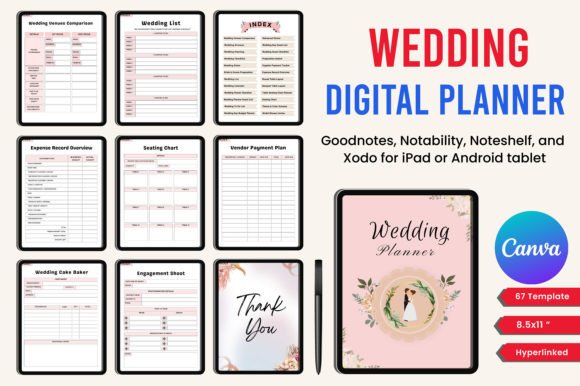 Ultimate Digital Wedding Planner Template Bundle