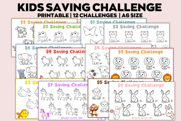 Ice Cream-Themed Kids Savings Tracker Set