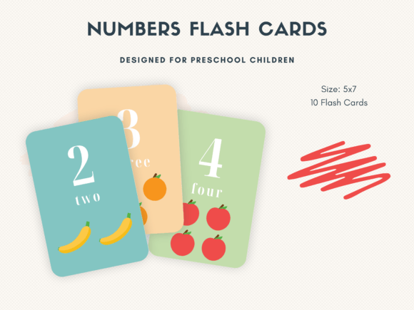 Engaging 5x7 Number Flashcards for Preschool Learning