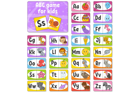 ABC Flash Cards Set for Kids Learning Alphabet and Letters