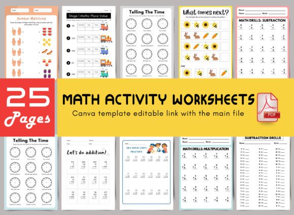 Customizable Math Worksheets Template for Educators
