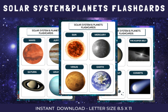 Explore Space: Solar System & Planets Flashcards for Kids