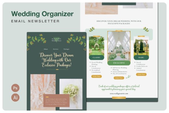 Wedding Marketing Email & Social Media Template Pack