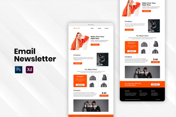 Colorful & Customizable Email Newsletter Template for Marketing Success