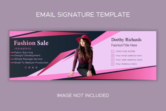 Stylish Gradient Email Signature for Fashion Brands
