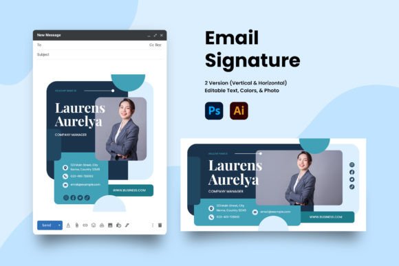 Modern Company Manager Email Signature Templates