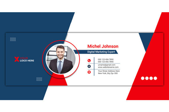Professional Corporate Email Signature Templates with Color Options