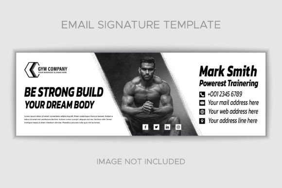 Modern Gym & Fitness Email Signature Template