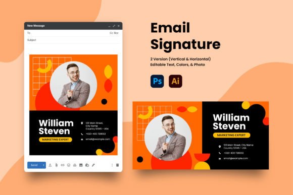 Modern Marketing Expert Email Signature Templates for Customizable Promotions