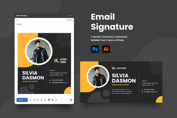 Modern Email Signature Templates for Marketing Agents