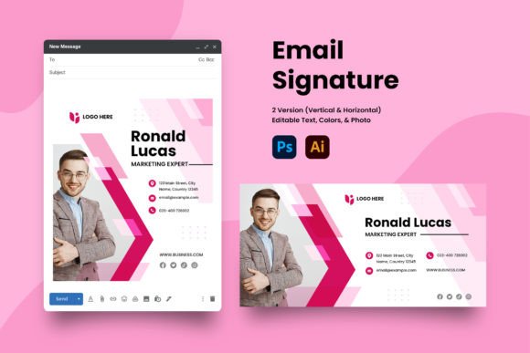 Modern Marketing Email Signature Templates
