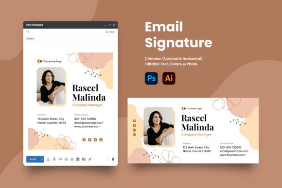 Professional Company Manager Email Signature Templates
