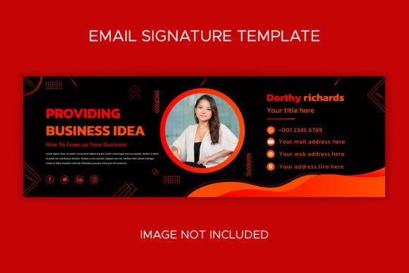 Modern Geometric Email Signature for Business & Fitness Brands