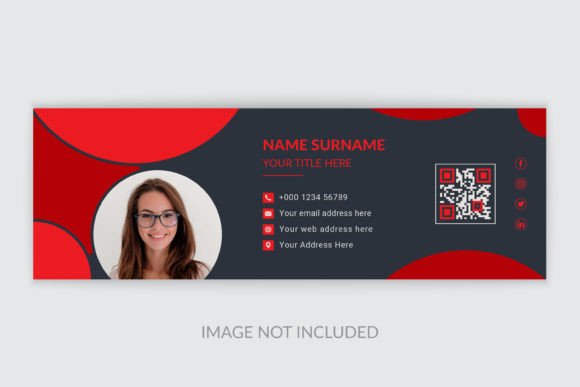Modern Customizable Email Signature Banner Template
